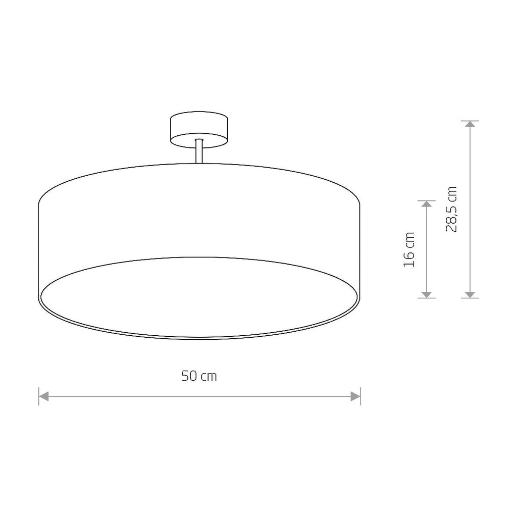 Nowodvorski Lampa przysufitowa VIOLET 25W only LED 50/60Hz - Tkanina - Czarny 7961