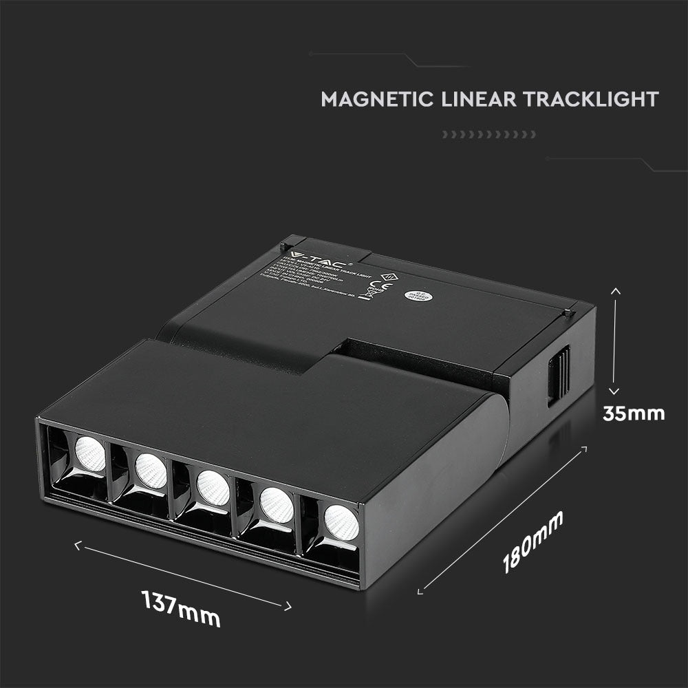 5*2W Lampa LED MAGNETIC/ Barwa:3000K / Czarny / IP20 / Zasilanie:24V