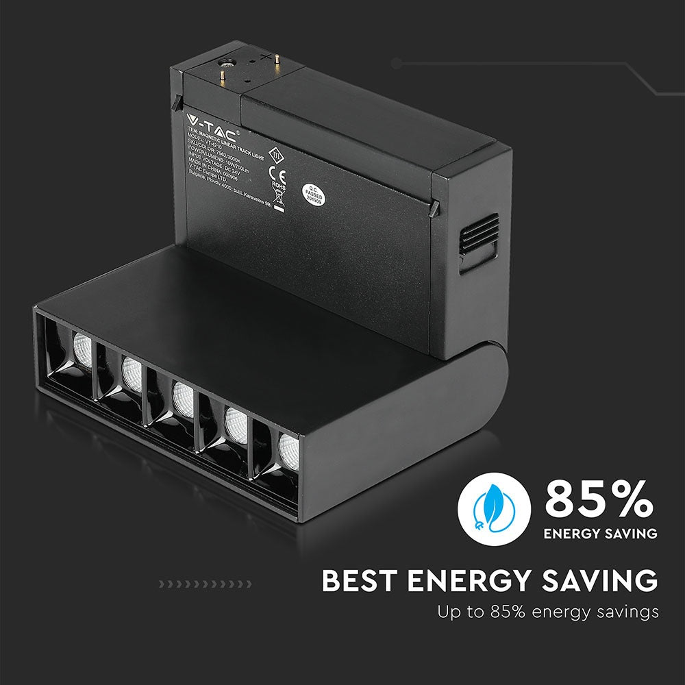 5*2W Lampa LED MAGNETIC/ Barwa:3000K / Czarny / IP20 / Zasilanie:24V