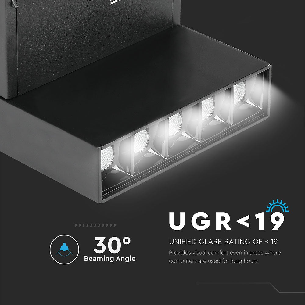 5*2W Lampa LED MAGNETIC/ Barwa:4000K / Czarny / IP20 / Zasilanie:24V