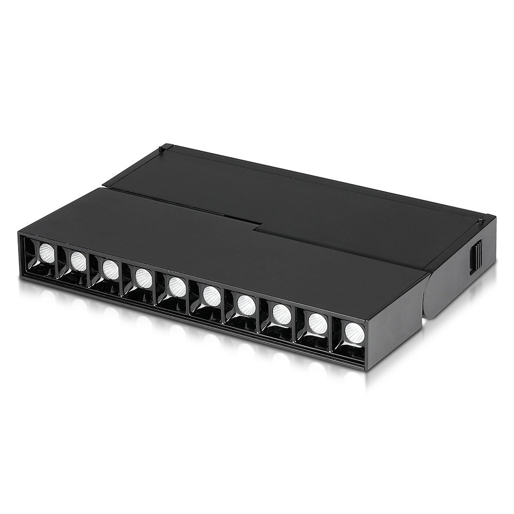 10*2W Lampa liniowa LED na szynoprzewód MAGNETIC / Barwa:4000K/ Czarny / IP20 / Zasilanie:24V
