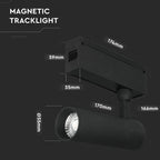 15W Lampa LED na szynoprzewód MAGNETIC / Barwa:4000K / Czarny / IP20 / Zasilanie:24V
