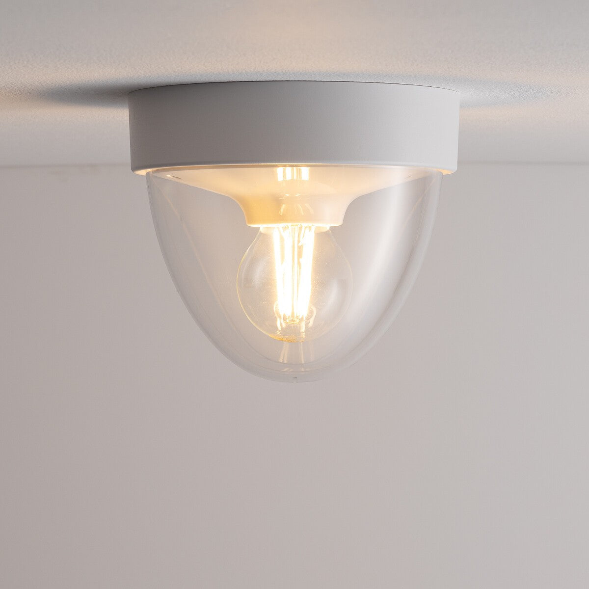 Nowodvorski Plafon NOOK 10W only LED 50/60Hz IP44 - Tworzywo sztuczne ABS - Biały 7972 - lampa włączona