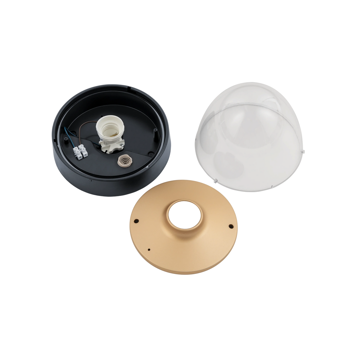 Nowodvorski Plafon NOOK 10W only LED 50/60Hz IP44 - Tworzywo sztuczne ABS - Złoty 7976