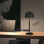 Lampka nocna LED zasilana bateryjnie / Wysokość:30cm / Bateria 1800mAh / Ściemnianie przez dotyk / Barwa:3w1 / Obudowa: Czarna