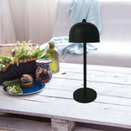 Lampka nocna LED zasilana bateryjnie / Wysokość:30cm / Bateria 1800mAh / Ściemnianie przez dotyk / Barwa:3w1 / Obudowa: Czarna