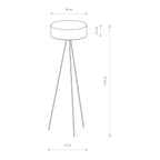 Nowodvorski Lampa podłogowa CADILAC 25W only LED 50/60Hz - Tkanina - Czarny 7988