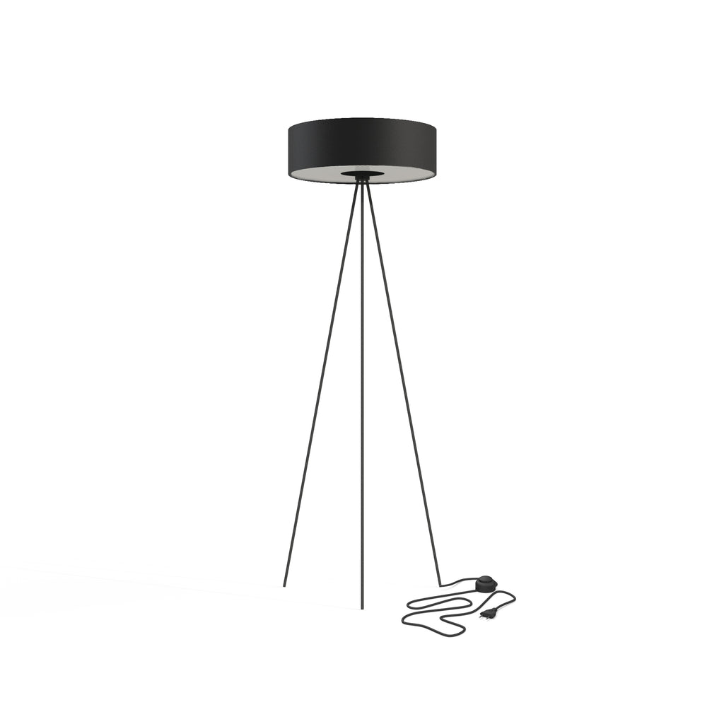 Nowodvorski Lampa podłogowa CADILAC 25W only LED 50/60Hz - Tkanina - Czarny