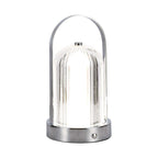 Lampka nocna LED zasilana bateryjnie / Wysokość:19cm / Bateria 1800mAh / Ściemnianie przez dotyk / Barwa:3w1 / Obudowa: Chrom
