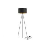 Nowodvorski Lampa podłogowa CADILAC 25W only LED 50/60Hz - Tkanina - Czarno-złoty