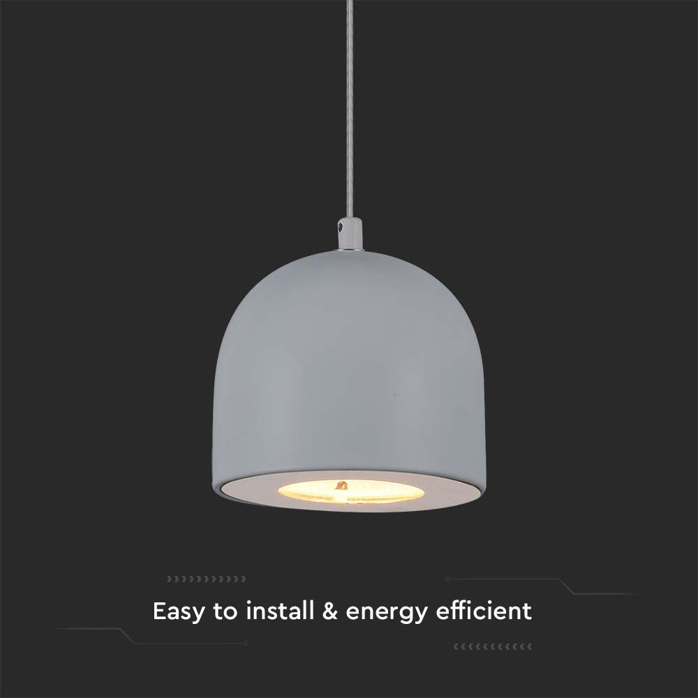 Lampa Wisząca LED / Barwa: 3000K / Obudowa: Jasnoszara