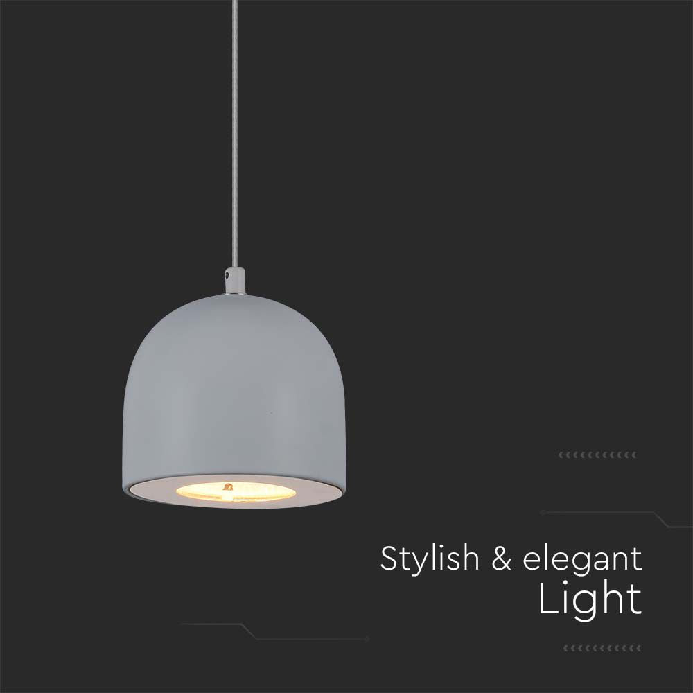 Lampa Wisząca LED / Barwa: 3000K / Obudowa: Jasnoszara