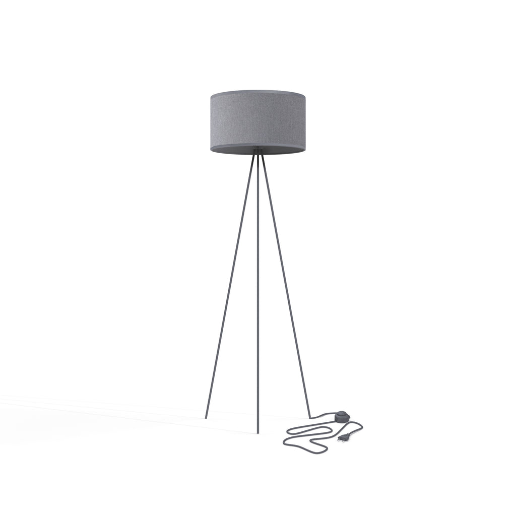 Nowodvorski Lampa podłogowa CADILAC 25W only LED 50/60Hz - Tkanina - Szary I