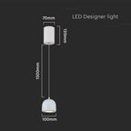 Lampa Wisząca LED / Barwa: 3000K / Obudowa: Biała