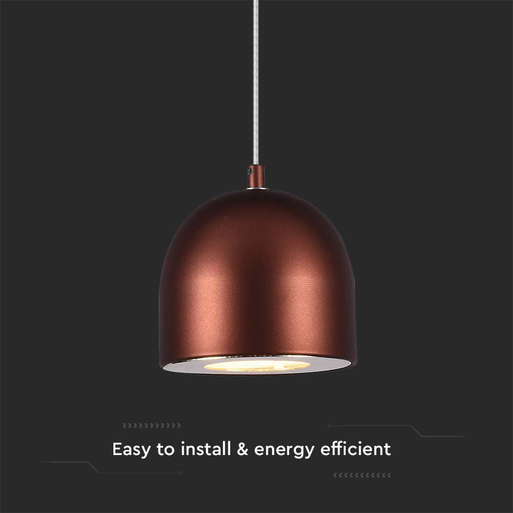 Lampa Wisząca LED / Barwa: 3000K / Obudowa: Jasnobrązowa