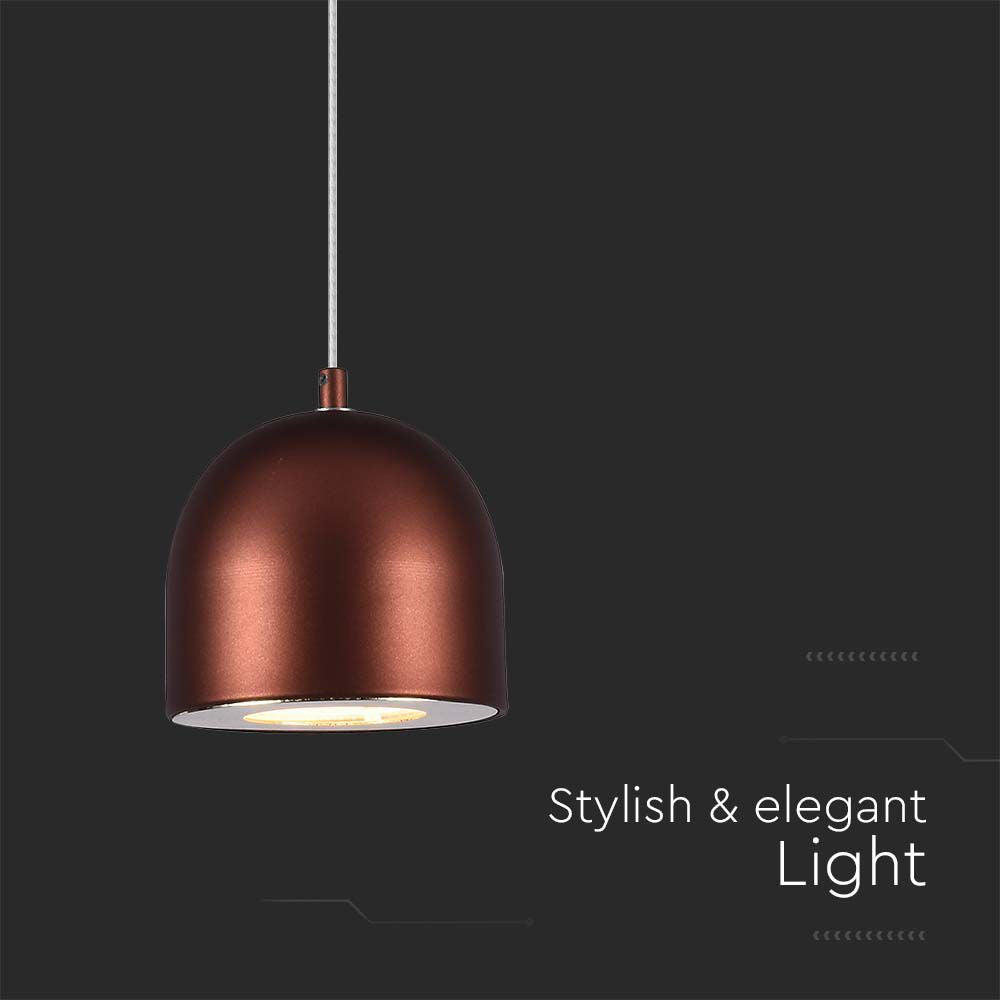 Lampa Wisząca LED / Barwa: 3000K / Obudowa: Jasnobrązowa