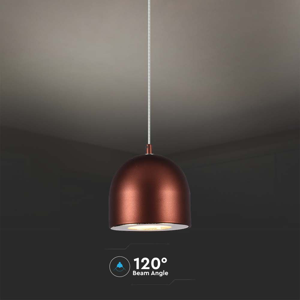 Lampa Wisząca LED / Barwa: 3000K / Obudowa: Jasnobrązowa