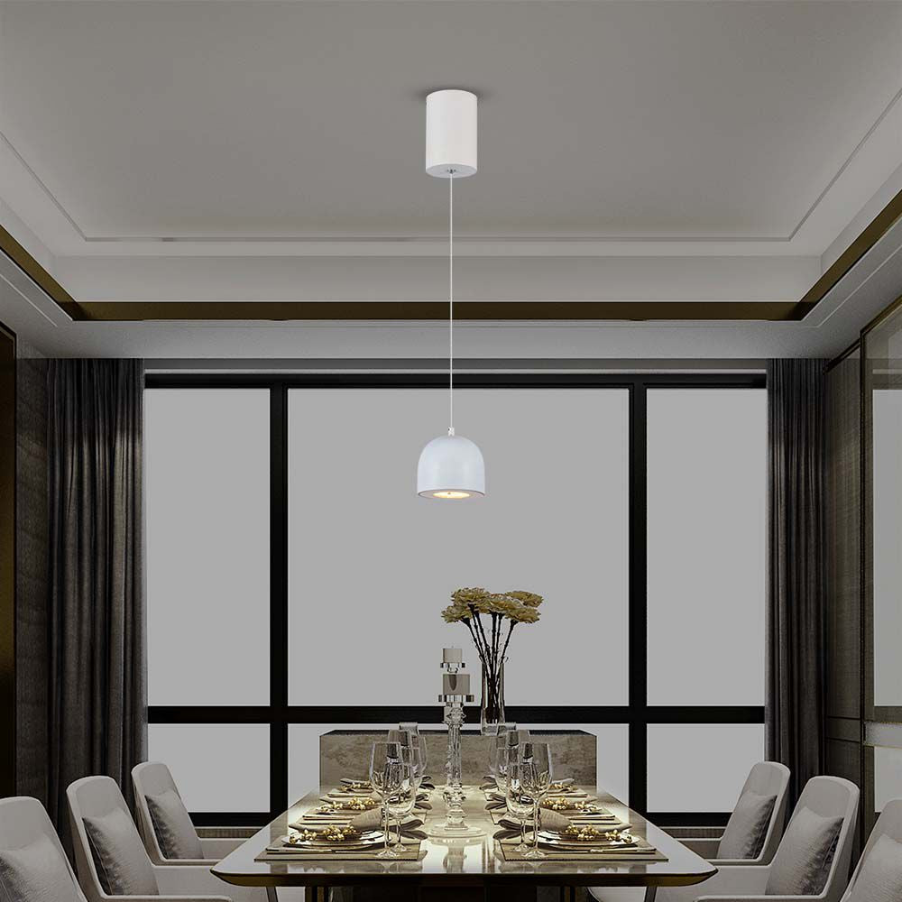 Lampa Wisząca LED / Włącznik dotykowy / Barwa: 3000K / Obudowa: Jasnoszara