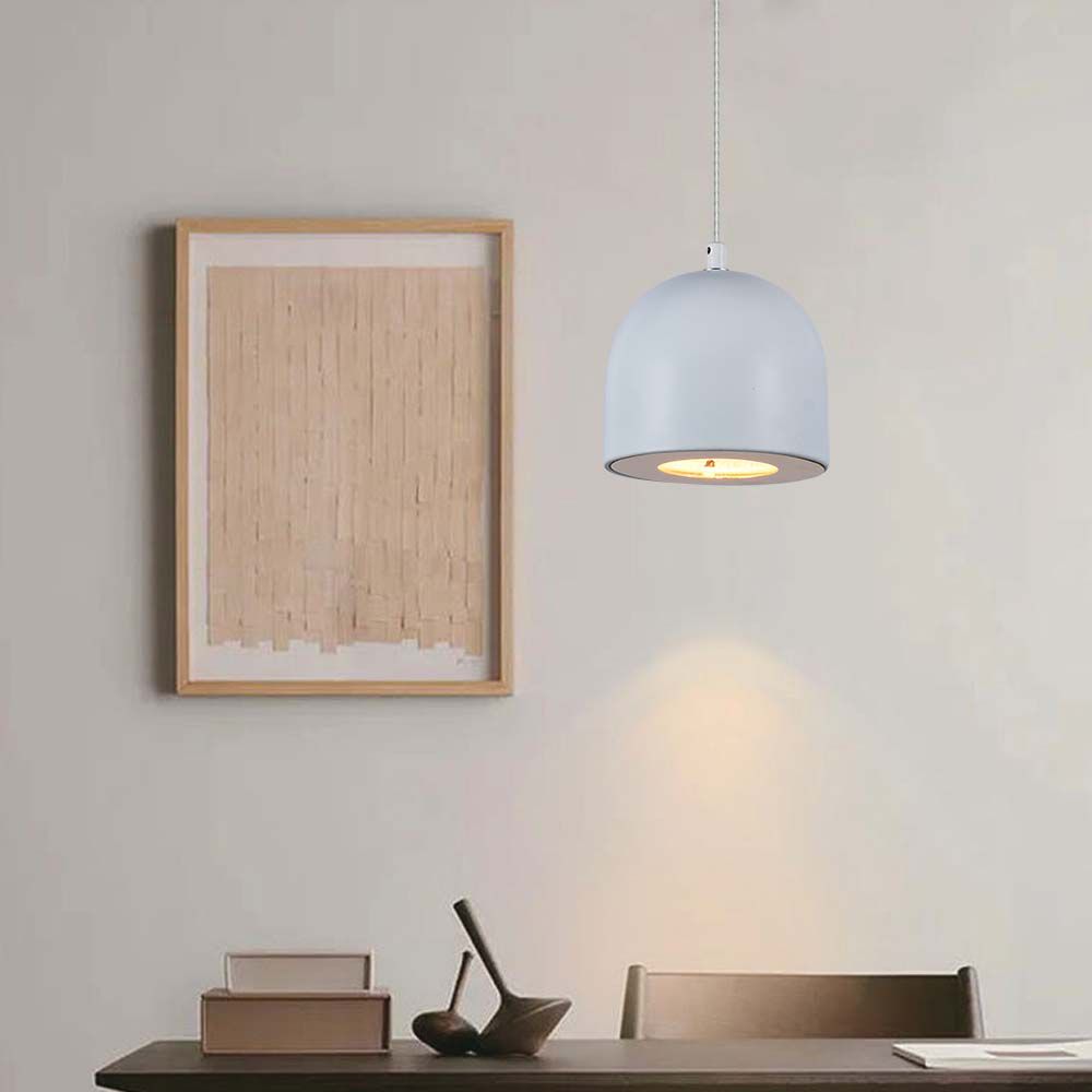 Lampa Wisząca LED / Włącznik dotykowy / Barwa: 3000K / Obudowa: Jasnoszara
