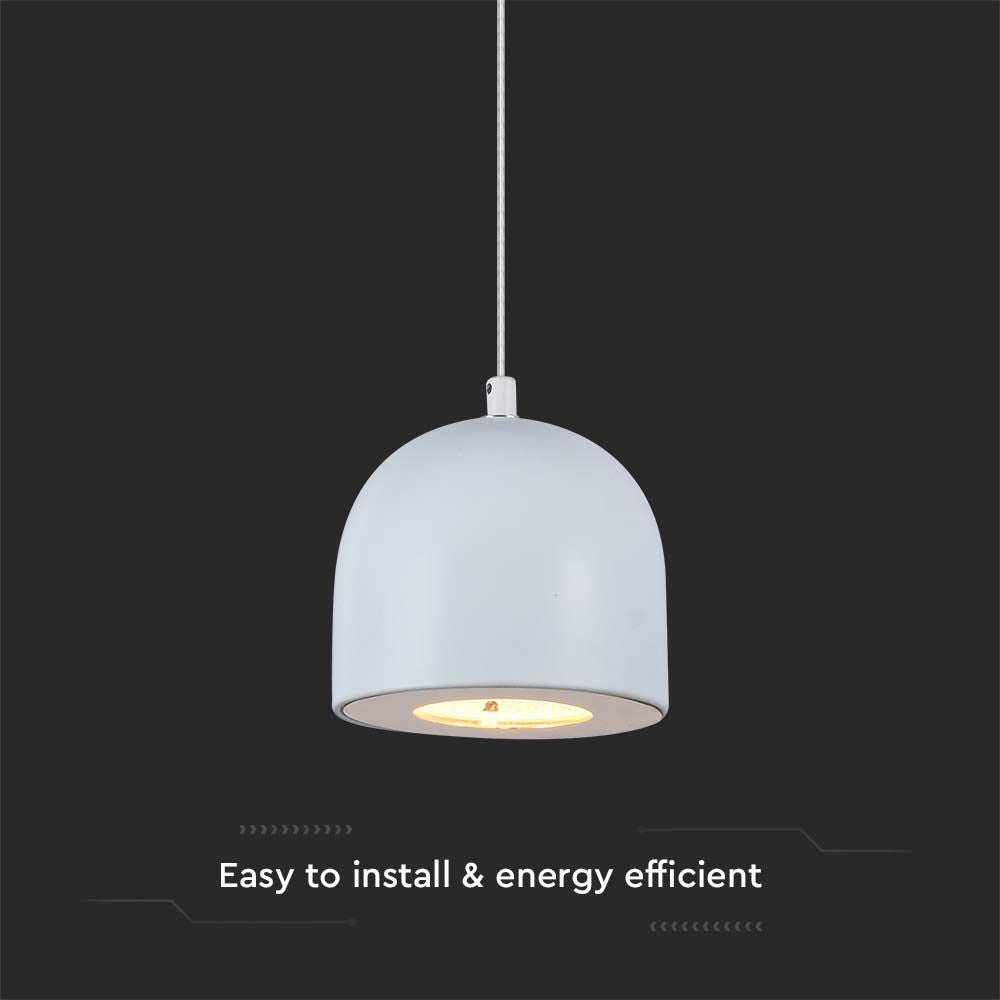 Lampa Wisząca LED / Włącznik dotykowy / Barwa: 3000K / Obudowa: Jasnoszara
