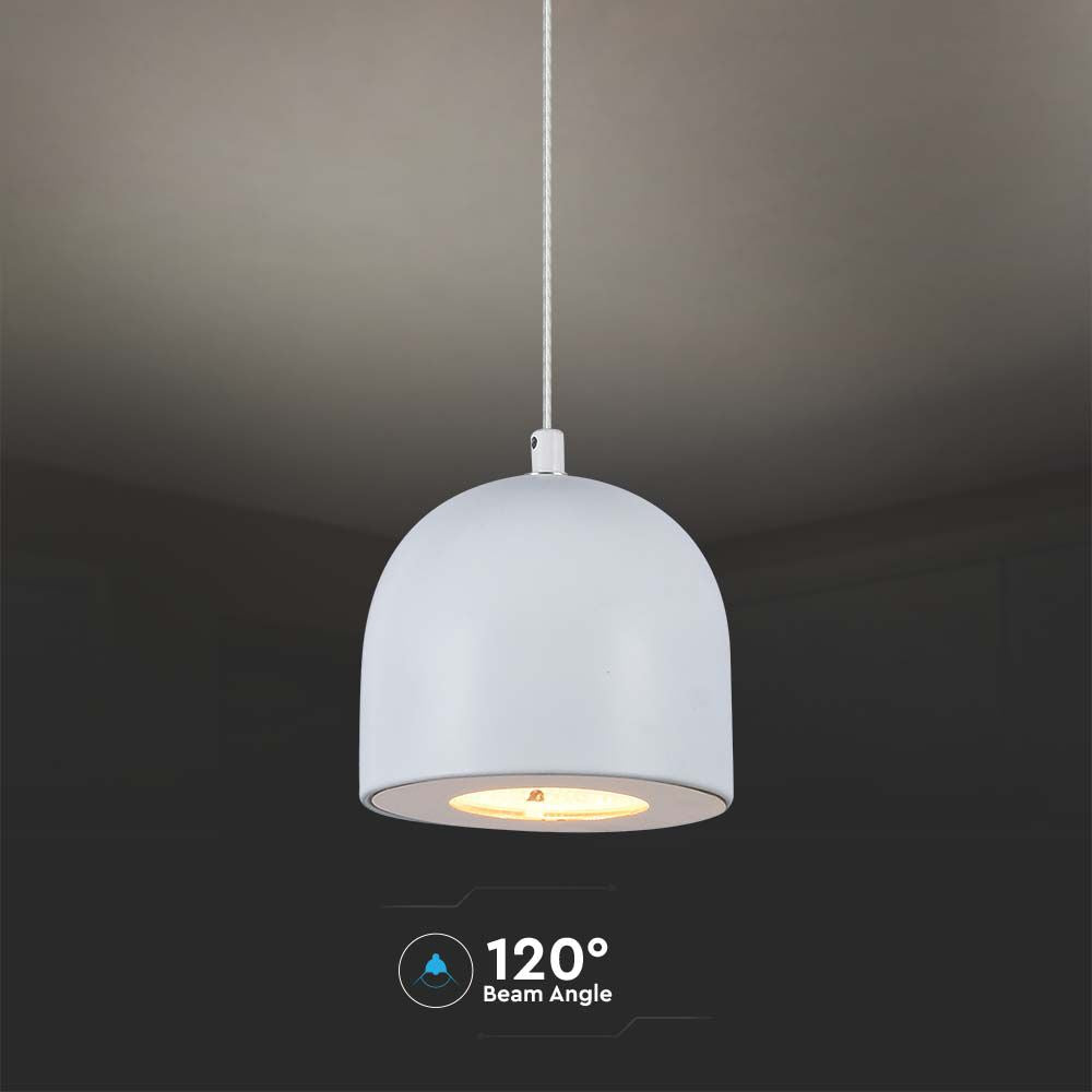 Lampa Wisząca LED / Włącznik dotykowy / Barwa: 3000K / Obudowa: Jasnoszara