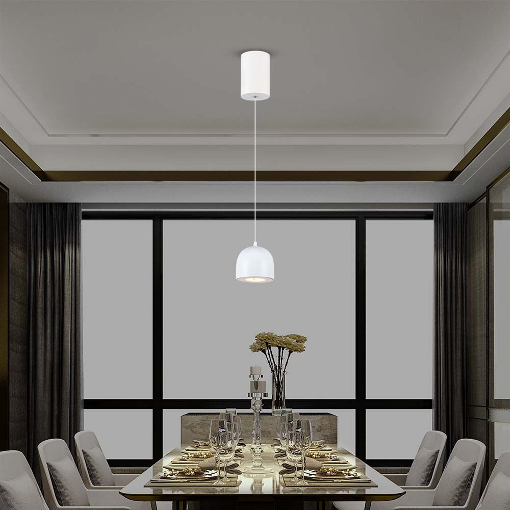 Lampa Wisząca LED / Włącznik dotykowy / Barwa: 3000K / Obudowa: Biała