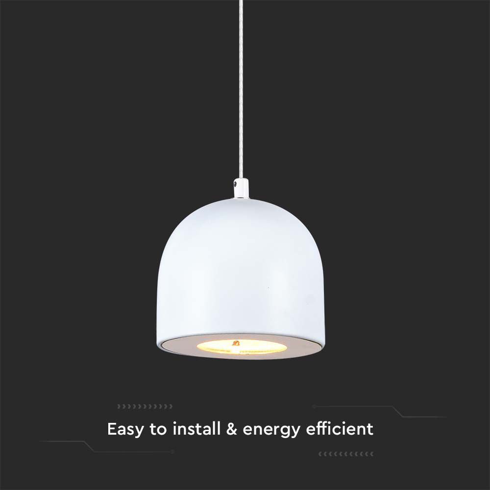 Lampa Wisząca LED / Włącznik dotykowy / Barwa: 3000K / Obudowa: Biała
