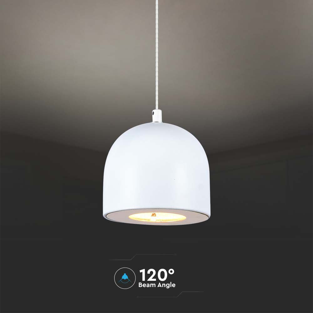 Lampa Wisząca LED / Włącznik dotykowy / Barwa: 3000K / Obudowa: Biała