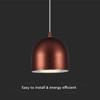 Lampa Wisząca LED / Włącznik dotykowy / Barwa: 3000K / Obudowa: Brązowa