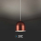 Lampa Wisząca LED / Włącznik dotykowy / Barwa: 3000K / Obudowa: Brązowa