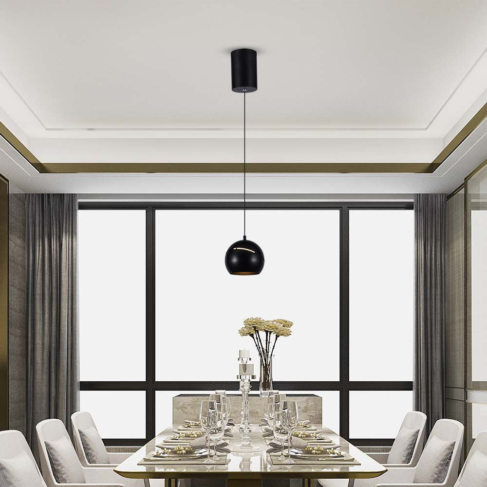 Lampa Wisząca LED / Barwa: 3000K / Obudowa: Czarna