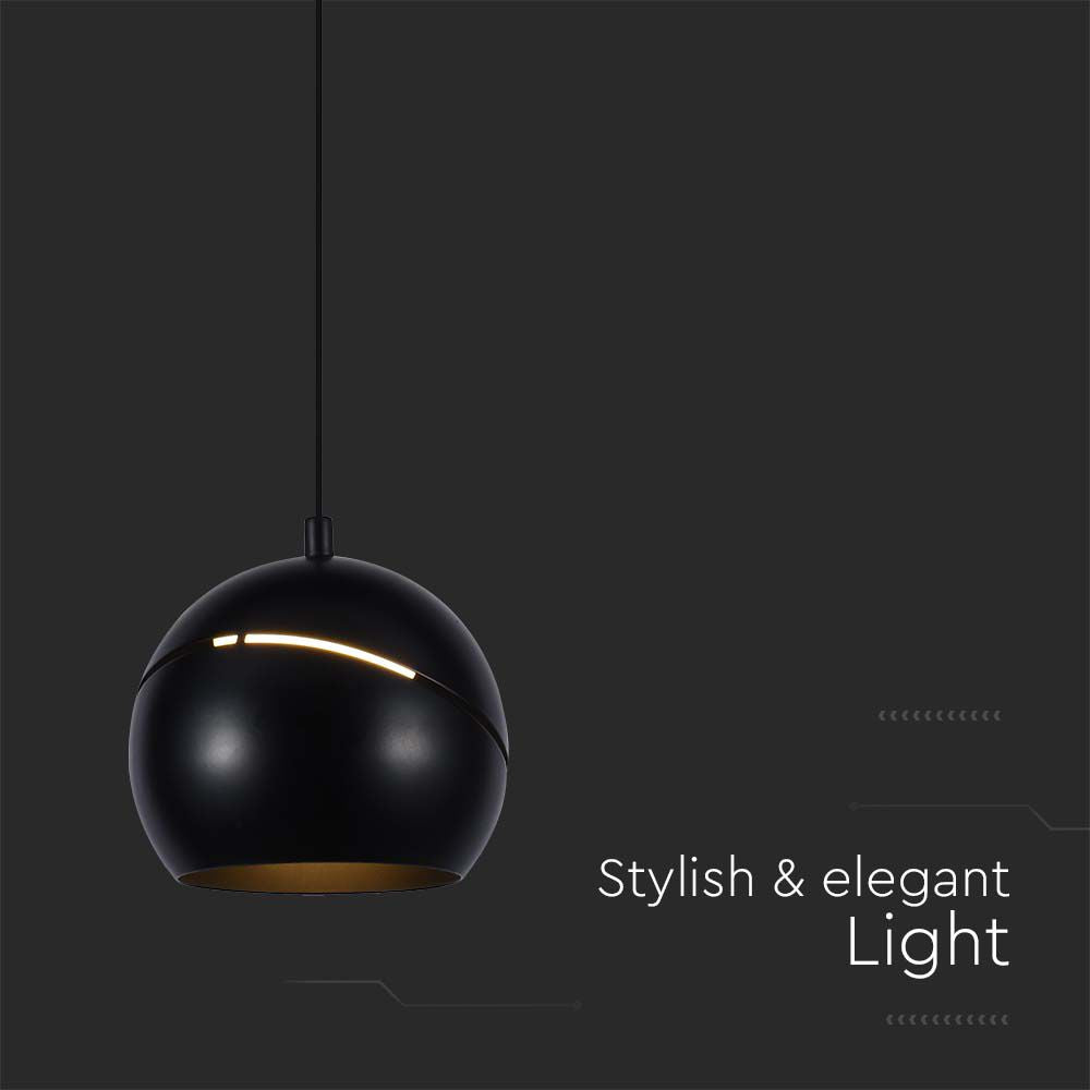 Lampa Wisząca LED / Barwa: 3000K / Obudowa: Czarna
