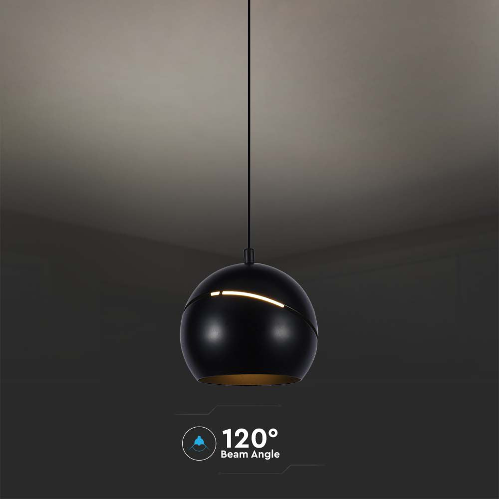 Lampa Wisząca LED / Barwa: 3000K / Obudowa: Czarna