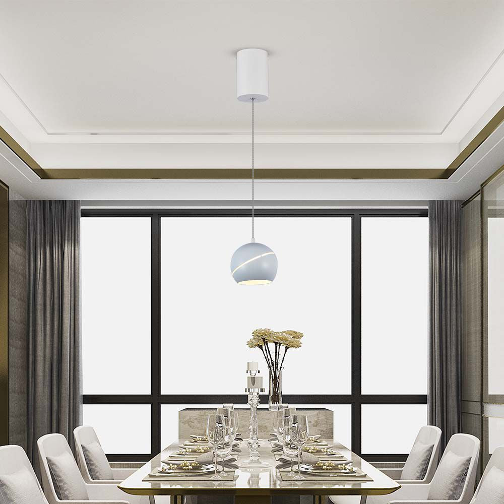 Lampa Wisząca LED / Barwa: 3000K / Obudowa: Biała