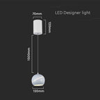 Lampa Wisząca LED / Barwa: 3000K / Obudowa: Biała