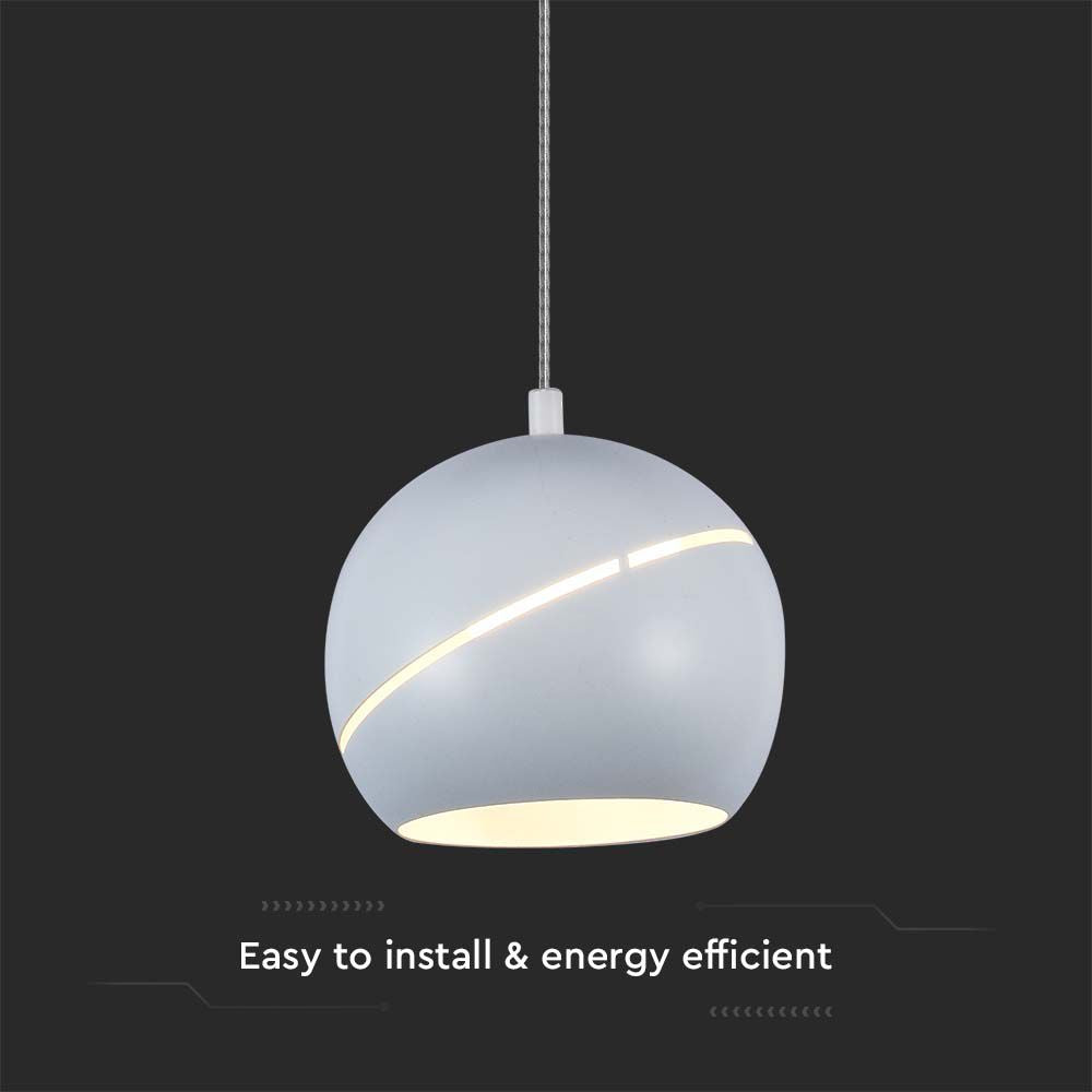 Lampa Wisząca LED / Barwa: 3000K / Obudowa: Biała