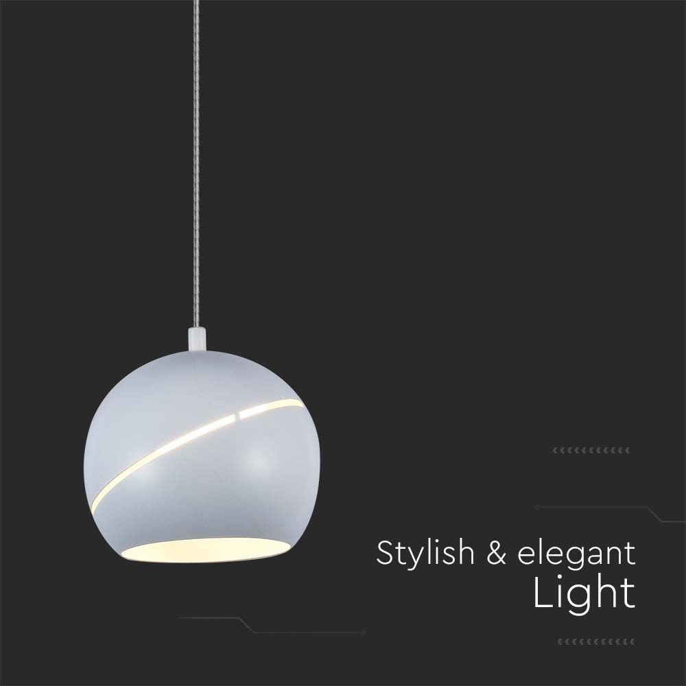Lampa Wisząca LED / Barwa: 3000K / Obudowa: Biała