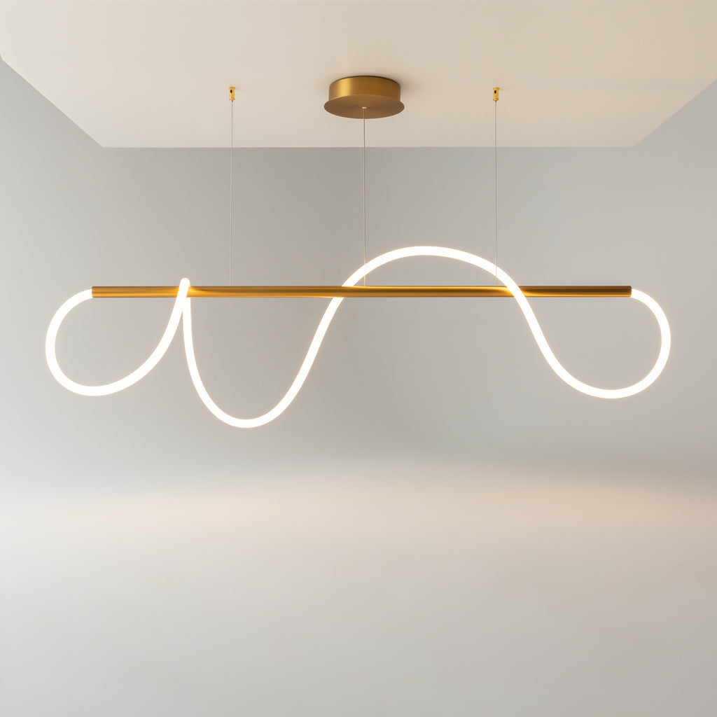 Maytoni Lampa wisząca Tau - Aluminium - Złoty MOD166PL-L30G3K