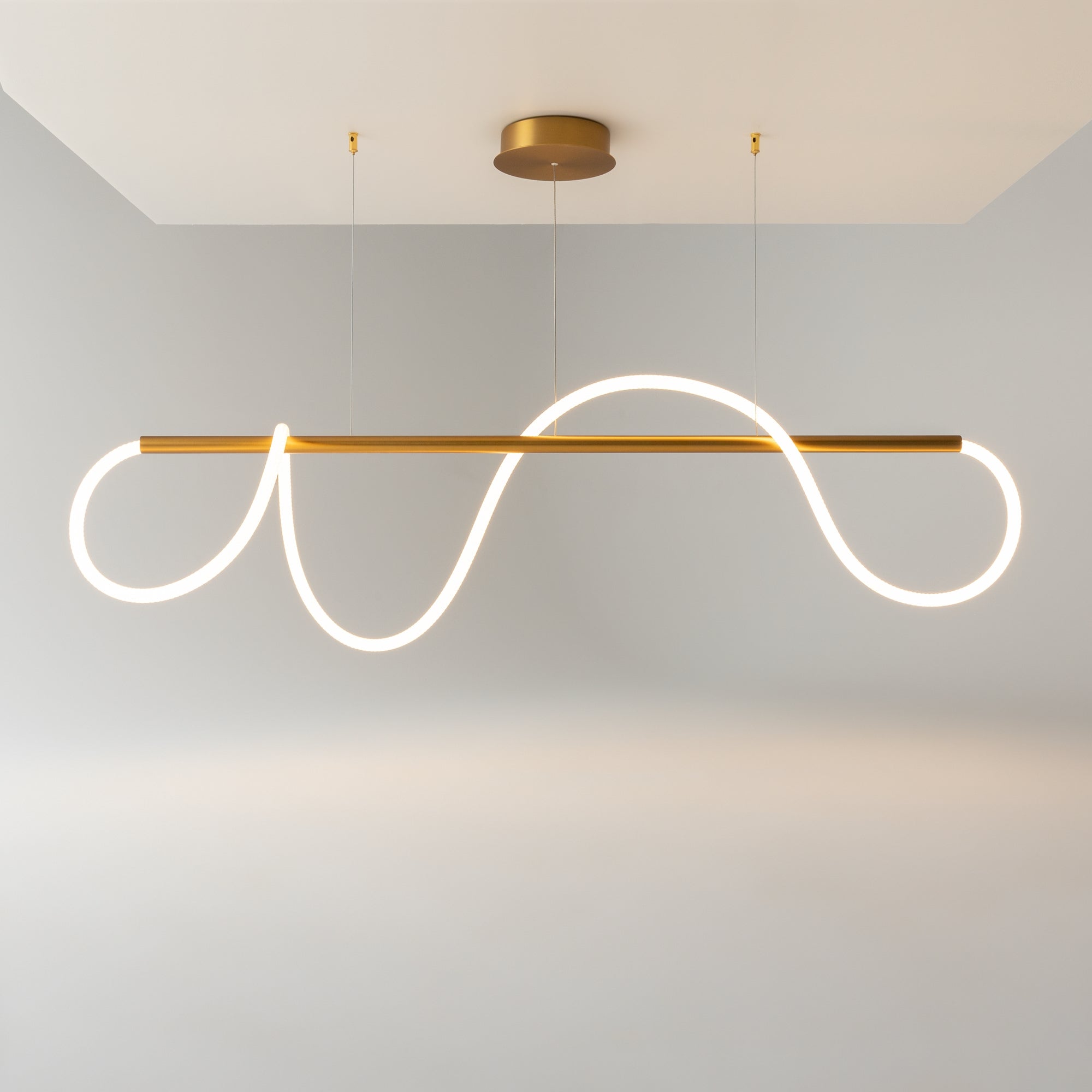 Maytoni Lampa wisząca Tau - Aluminium - Złoty MOD166PL-L30G3K