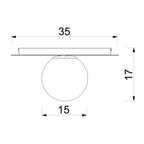 plafon Flat black (glass 2815) 1xE27