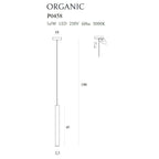 Maxlight Lampa wisząca Organic I - Metal + akryl - Miedź szczotkowana P0458