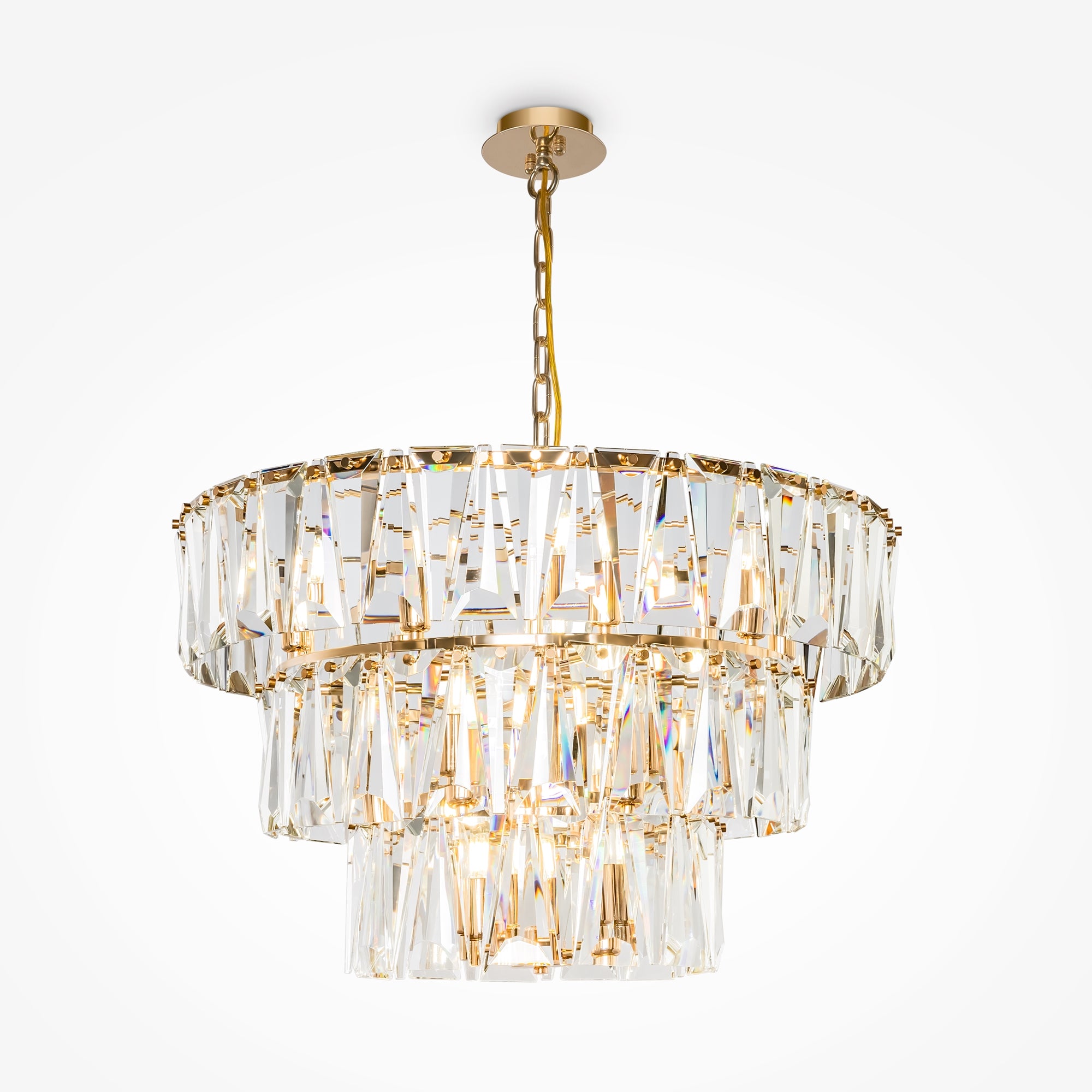 Maytoni Lampa wisząca Puntes - Metal - Złoty MOD043PL-18G