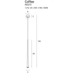 Maxlight Lampa wisząca Coffee II - Metal - Czarny P0373