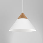 żyrandol Single white/natural wood 1xE27 (Ceryfikat FSC 100%, SGSCH-COC-070615)