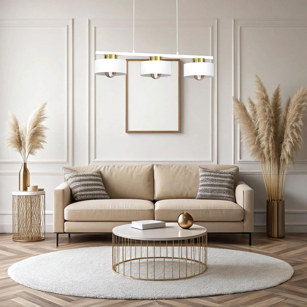 żyrandol Marti white/gold 3xE27