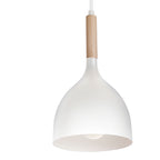 żyrandol line Noak wood white/natural wood 4xE14