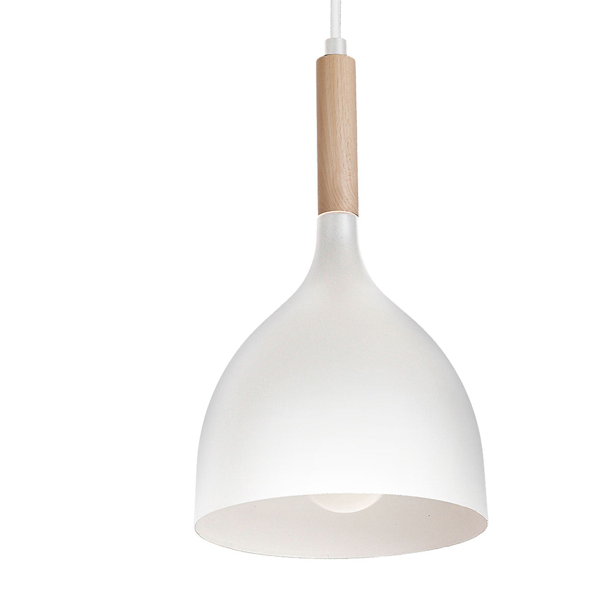 żyrandol line Noak wood white/natural wood 4xE14