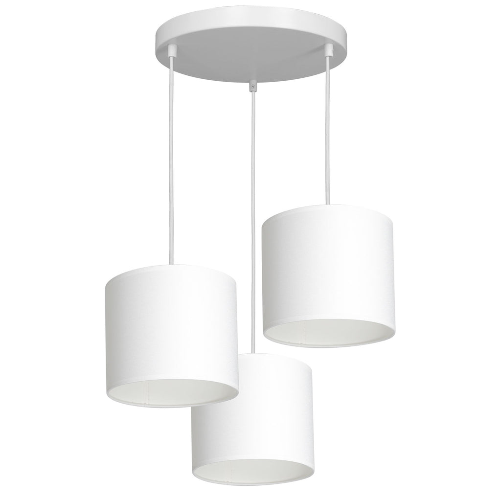 żyrandol Arden talerz dia 300, white, cylinder shade dia 180, h 150 white 3xE27