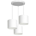 Luminex Żyrandol Arden talerz śr. 300, klosz cylindryczny śr. 180, wys. 150 biały 3xE27 - Stal - Biały LX-3430