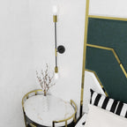 kinkiet Flame black/gold 2xE27